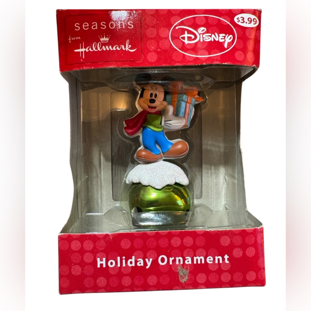 Disney Hallmark Seasons Mickey Mouse Bell‎ Ornament Vintage